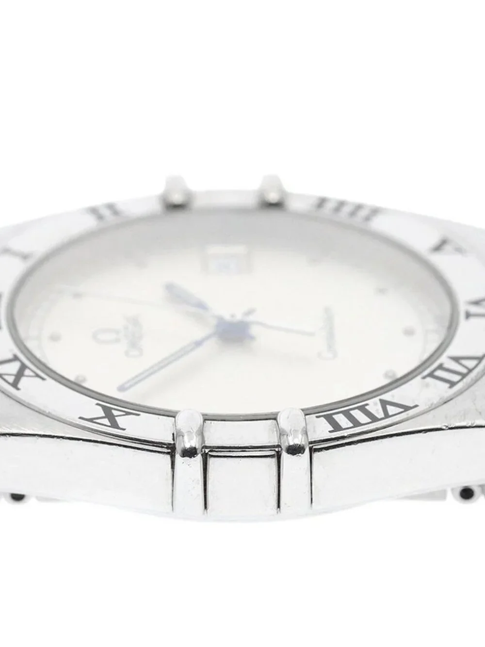 OMEGA Constellation Date Flat bezel Silver Dial Quartz Men's Watch_959646